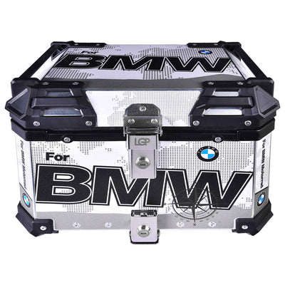 LGP TOP BOX 45L BMW DRAW WITH BACKRESTWhite - LGP India