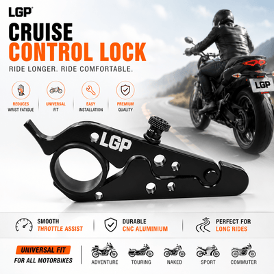 LGP Universal Motorcycle Cruise Control Lock – Throttle Assist for All Bikes - LGP India
