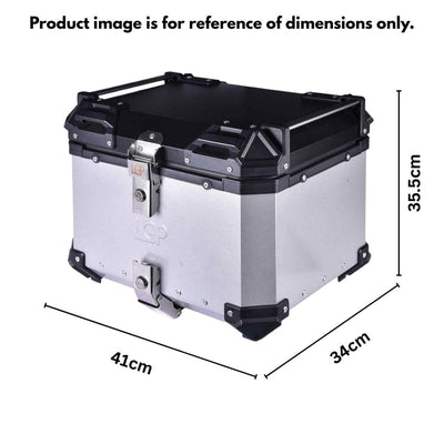 Motorcycle Top Box 45L Carbon Finish Luggage Box with Backrest - LGP India