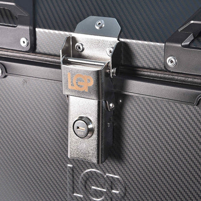 Motorcycle Top Box 45L Carbon Finish Luggage Box with Backrest - LGP India