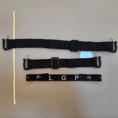 LGP motorcycle seat cushion with adjustable straps