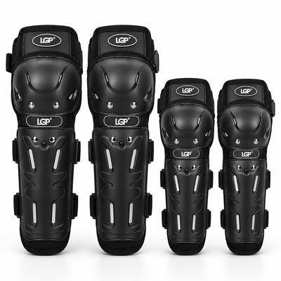 LGP knee pad and elbow guard set with protective shells