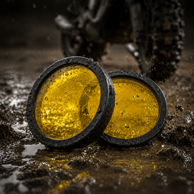 7 LED Round Yellow Filter Cap (Pack of 2) for Fog Lamp | Anti-Fog High Visibility Cover for Bike & Car | Snap-Fit Lens Protector - LGP India