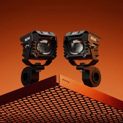 LGP DK260 LED Fog Lamp for Bike (Pair) | Wiring Harness & Wired Switch Included | High Power, Universal Motorcycle Fit