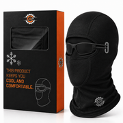 LGP- Premium Balaclava with Eyeglass Slot, Breathing & Ice Shred Insulation, Lightweight Moisture-Wicking Helmet Liner for Men & Women, Black