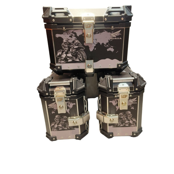 Honda Aluminium Pannier and Top Box Set | 45L + 38L + 38L - LGP India