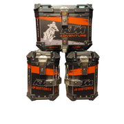 KTM Trailmaster Aluminium Luggage Set 45L & 2×38L | 3 Box Set - LGP India