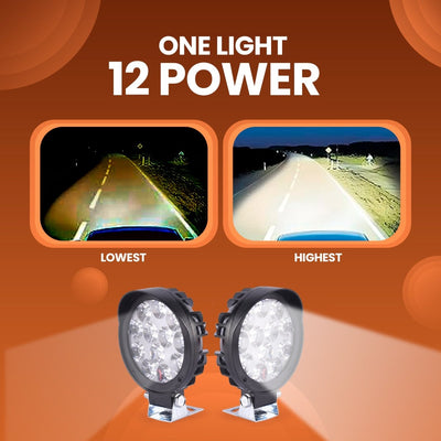 LGP 12 LED Cap Fog Lamp for Bike | High-Brightness Waterproof Auxiliary Light | Universal Fit for All Motorcycles & Scooters - LGP India