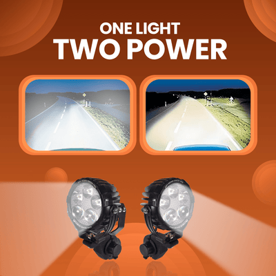 LGP DK-550 Pro 90W LED Spotlight for Bike & Car (Pair) | IP67 Waterproof High Power Auxiliary Fog Light | Universal Driving Lamp - LGP India