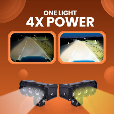 LGP DK400 LED Projector Fog Lamp for Bike & Car (Pair) | High Power Waterproof Auxiliary Driving Light | Universal Fit - LGP India
