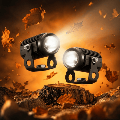 LGP Mini Drive LED Fog Lamp for Bike (Pair) | Compact Driving Spotlight | Waterproof, Universal Motorcycle & Scooter Fit - LGP India