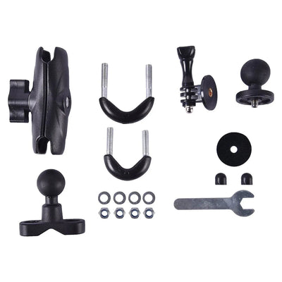 LGP MOTORCYCLE CAMERA MOUNT WITH 360 ROTATIONAL HANDLE BAR AND MIRROR BAR FITHANDLE BAR - LGP India