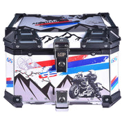 LGP TOP BOX 45L GS ADV WITH BACKRESTWhite - LGP India