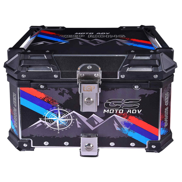 LGP TOP BOX 45L GS MOTO ADV WITH BACKRESTBlack - LGP India