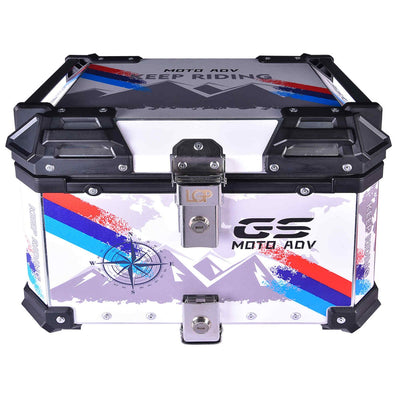 LGP TOP BOX 45L GS MOTO ADV WITH BACKRESTWhite - LGP India