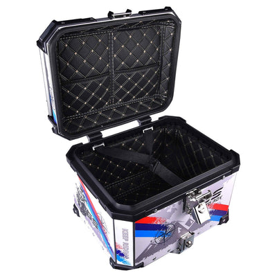 LGP TOP BOX 45L GS MOTO ADV WITH BACKRESTWhite - LGP India