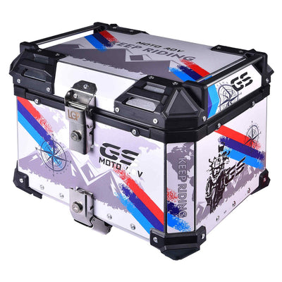 LGP TOP BOX 45L GS MOTO ADV WITH BACKRESTWhite - LGP India