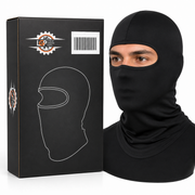 LGP - Balaclava Face Mask 4-Way Stretch Quick Dry Sweat Absorbing Helmet Liner, Full Face & Neck Cover for Men & Women, Black