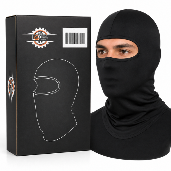 LGP - Balaclava Face Mask 4-Way Stretch Quick Dry Sweat Absorbing Helmet Liner, Full Face & Neck Cover for Men & Women, Black