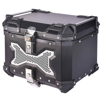Motorcycle Top Box 45L Black Type X Luggage Box with Backrest - LGP India