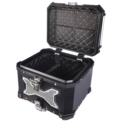 Motorcycle Top Box 45L Black Type X Luggage Box with Backrest - LGP India